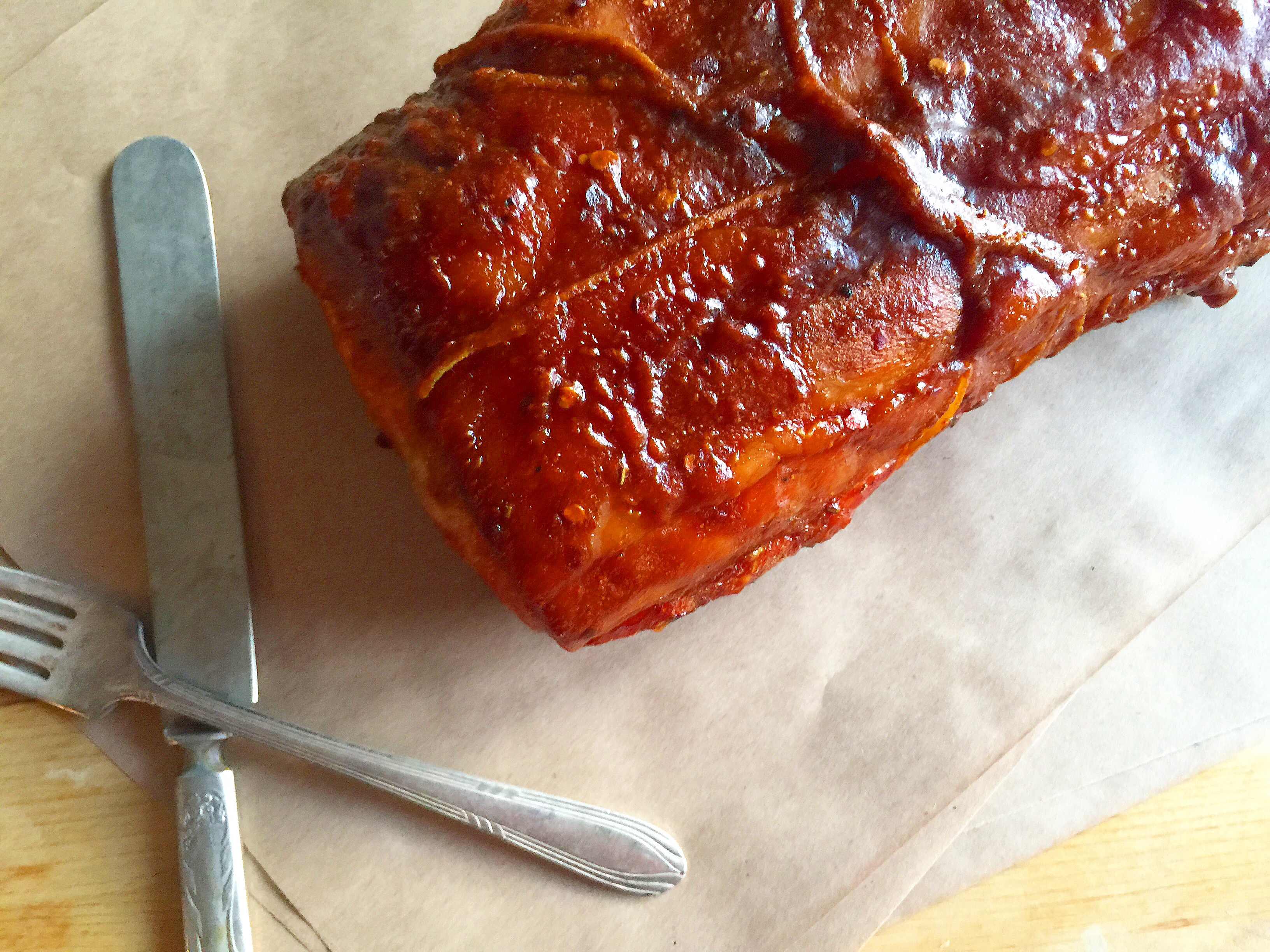 Brown Sugar & Mustard Glazed Smoked Pork Tenderloin • Food For A Year: