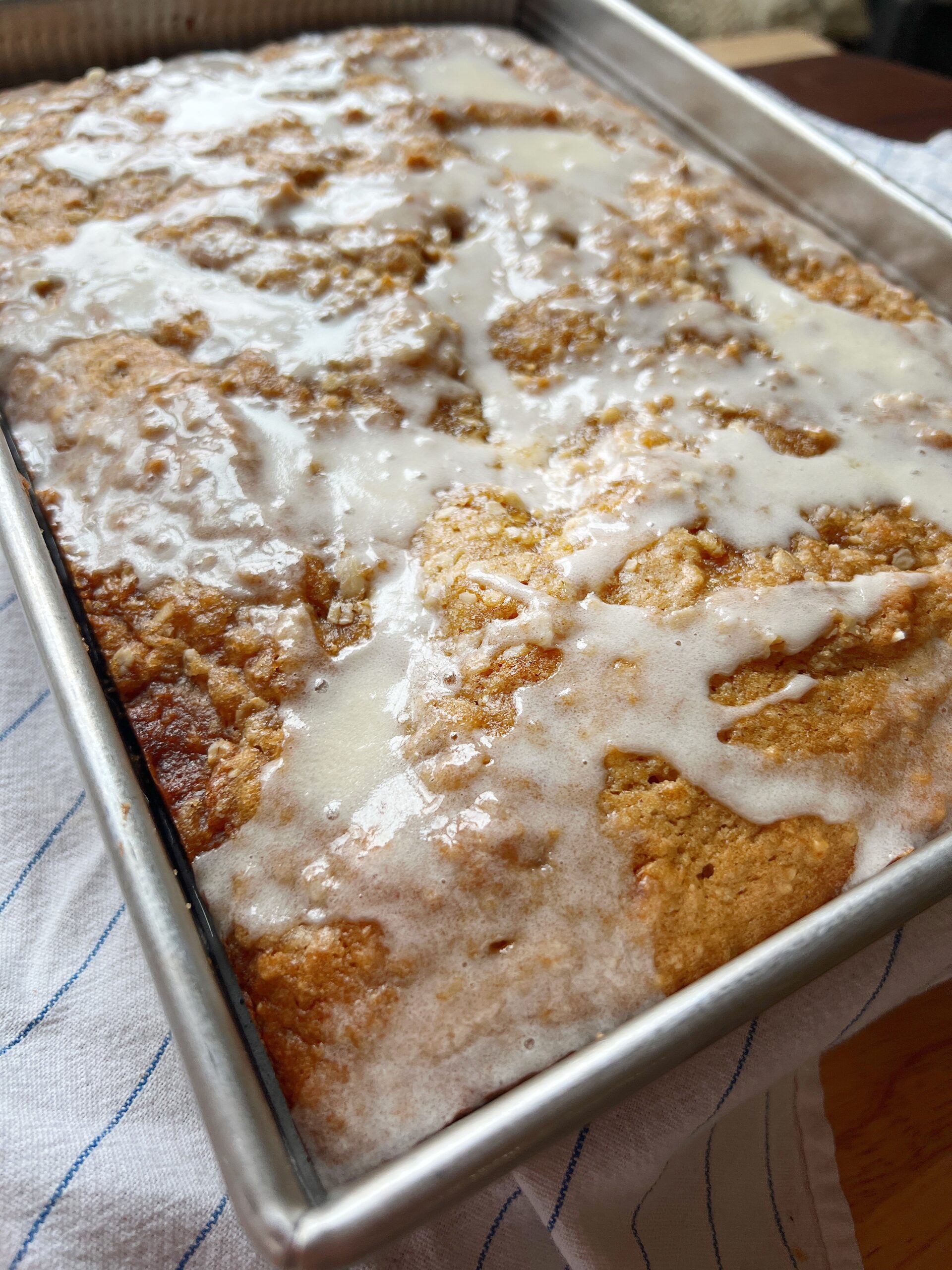 Applesauce Cake with Maple Cream Glaze • Food for a Year